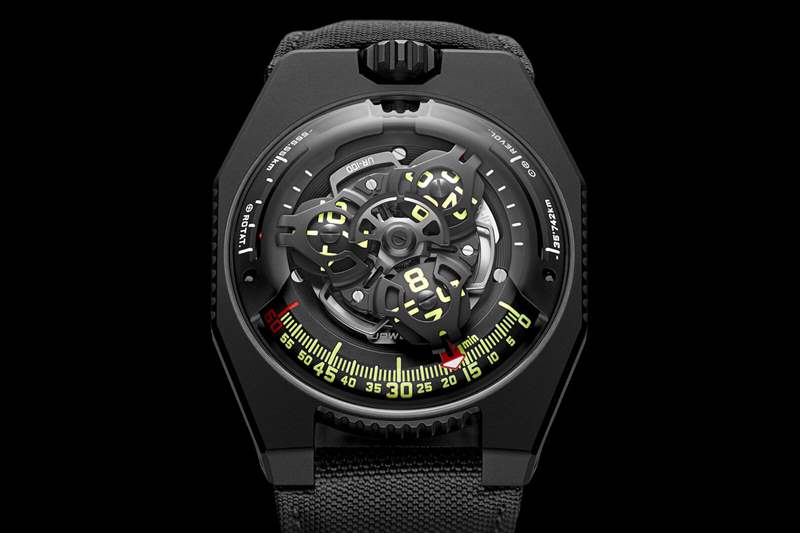 小眾手表：URWERK UR-100時空個性夜光手表-復刻表