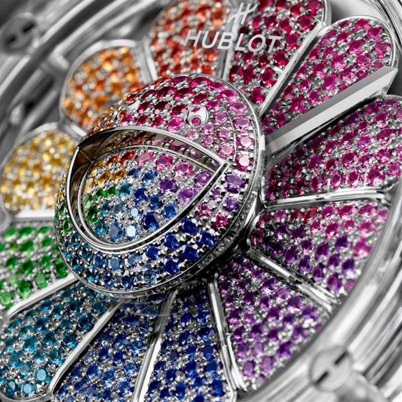 宇舶恒寶Hublot Classic Fusion Takashi Murakami Sapphire Rainbow 會旋轉的彩虹太陽花-復刻表