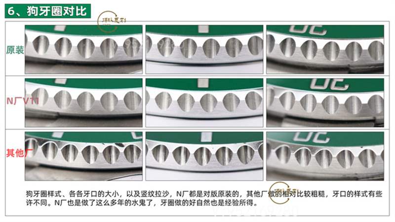 N廠(chǎng)復(fù)刻V11升級(jí)版勞力士綠水鬼對(duì)比正品及市場(chǎng)版本評(píng)測(cè)-復(fù)刻表