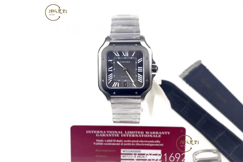 V6廠卡地亞大號山度士桑托斯復刻表新款碳鍍層做工怎么樣-復刻表