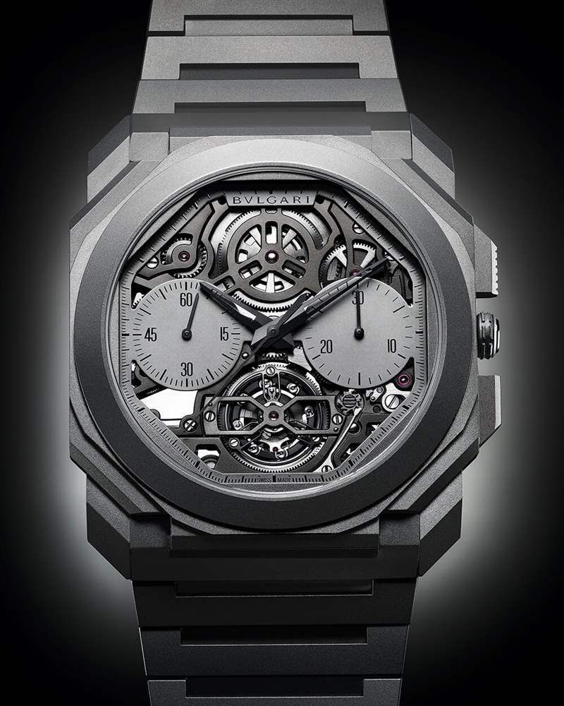 寶格麗新款Octo Finissimo-世界上最薄的計時鏤空陀飛輪腕表103295-復刻表