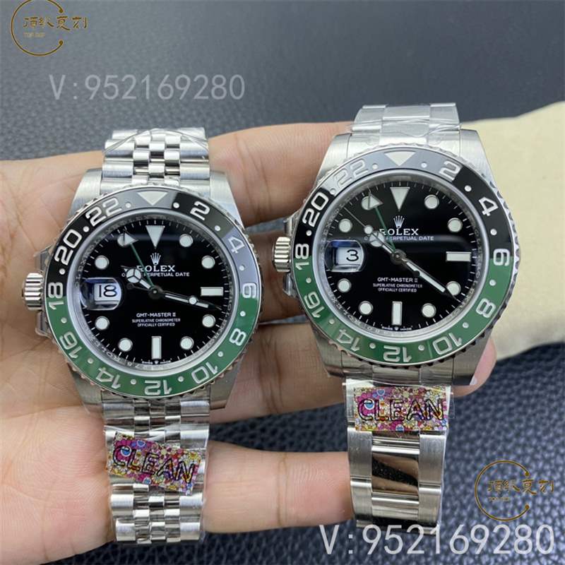 C廠(Clean廠)勞力士格林尼治雪碧黑綠圈左撇子復(fù)刻表M126720對比正品怎么樣-復(fù)刻表