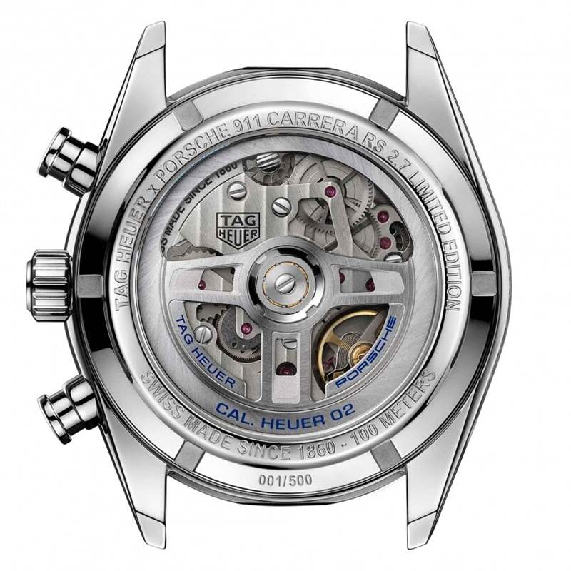泰格豪雅卡萊拉 x 保時捷 RS 2.7 TAG HEUER X PORSCHE 定義版發(fā)布!慶祝911 Carrera RS 2.7 50周年-復刻表