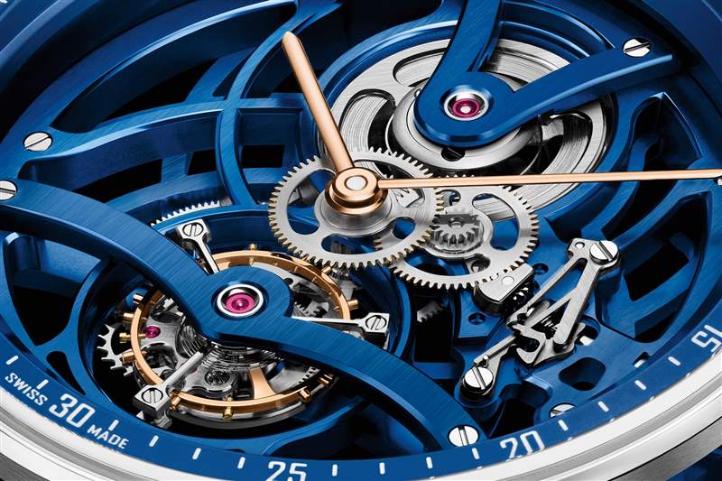 愛彼推出Code 11.59 Tourbillon Openworked Electric Blue藍色超薄鏤空陀飛輪腕表 愛彼推出Code 11.59 Tourbillon Openworked Electric Blue藍色超薄鏤空陀飛輪腕表-復刻表
