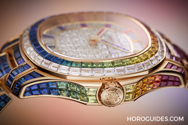 Ladies First！百達翡麗最新Aquanaut Luce「彩虹」三問表與Nautilus織紋復合表帶-復刻表