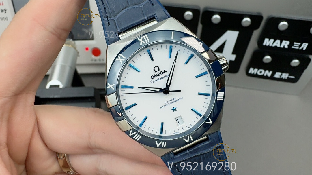VS廠歐米茄第五代星座藍圈白面腕表做工怎么樣-復刻表