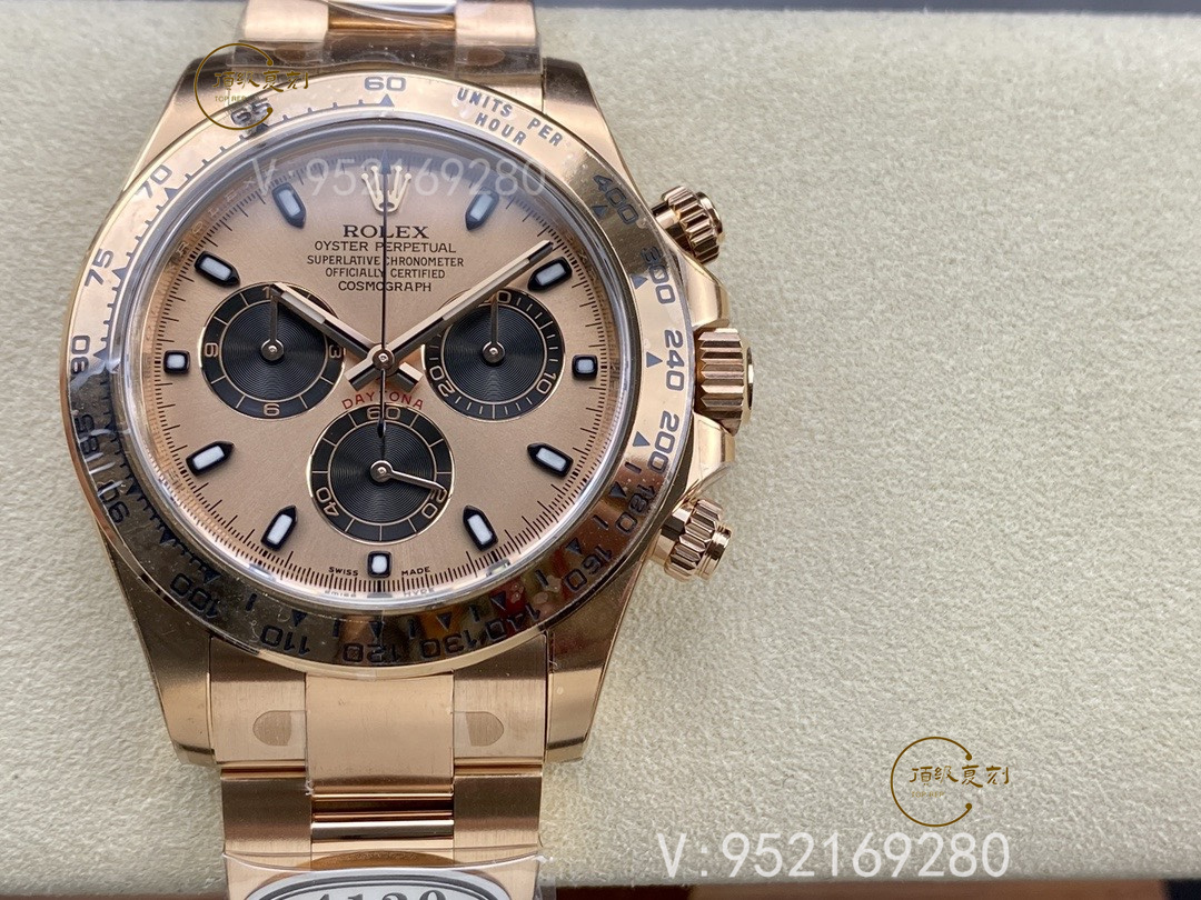 Clean廠C廠勞力士迪通拿全玫瑰金腕表4130機芯版本詳細評測-復刻表