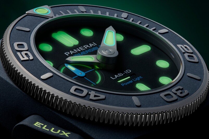 夜光功能新高度！ Panerai全新Submersible Elux LAB-ID腕表 以純機械一鍵開關(guān)發(fā)光系統(tǒng)-復(fù)刻表