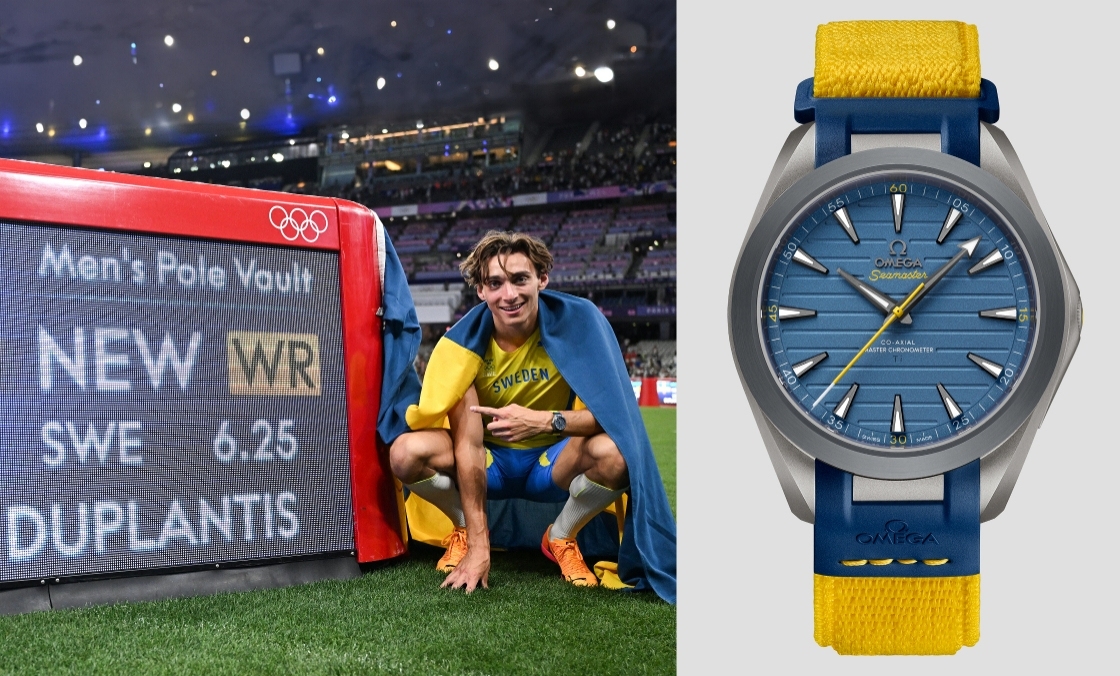 超輕鈦金! OMEGA為奧運(yùn)金牌得主Armand Duplantis推出新款Seamaster Aqua Terra Ultra Light-復(fù)刻表